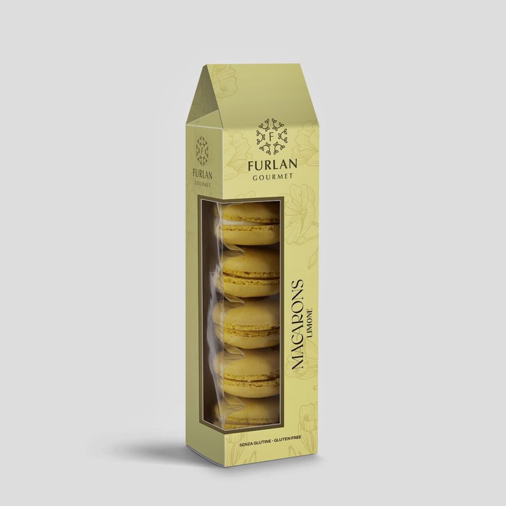 Meringhe alle Mandorle farcitura al gusto limone - 6 Macarons