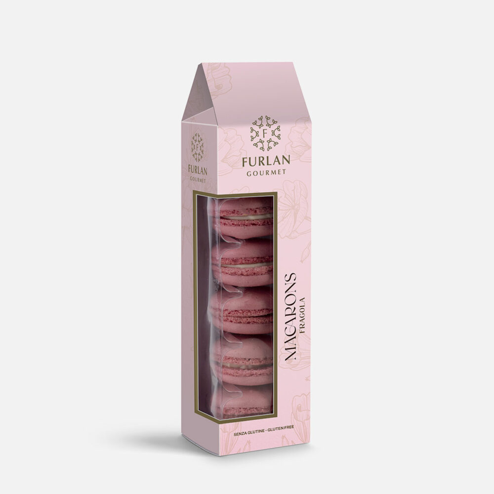 Meringhe alle Mandorle farcitura al gusto fragola - 6 Macarons