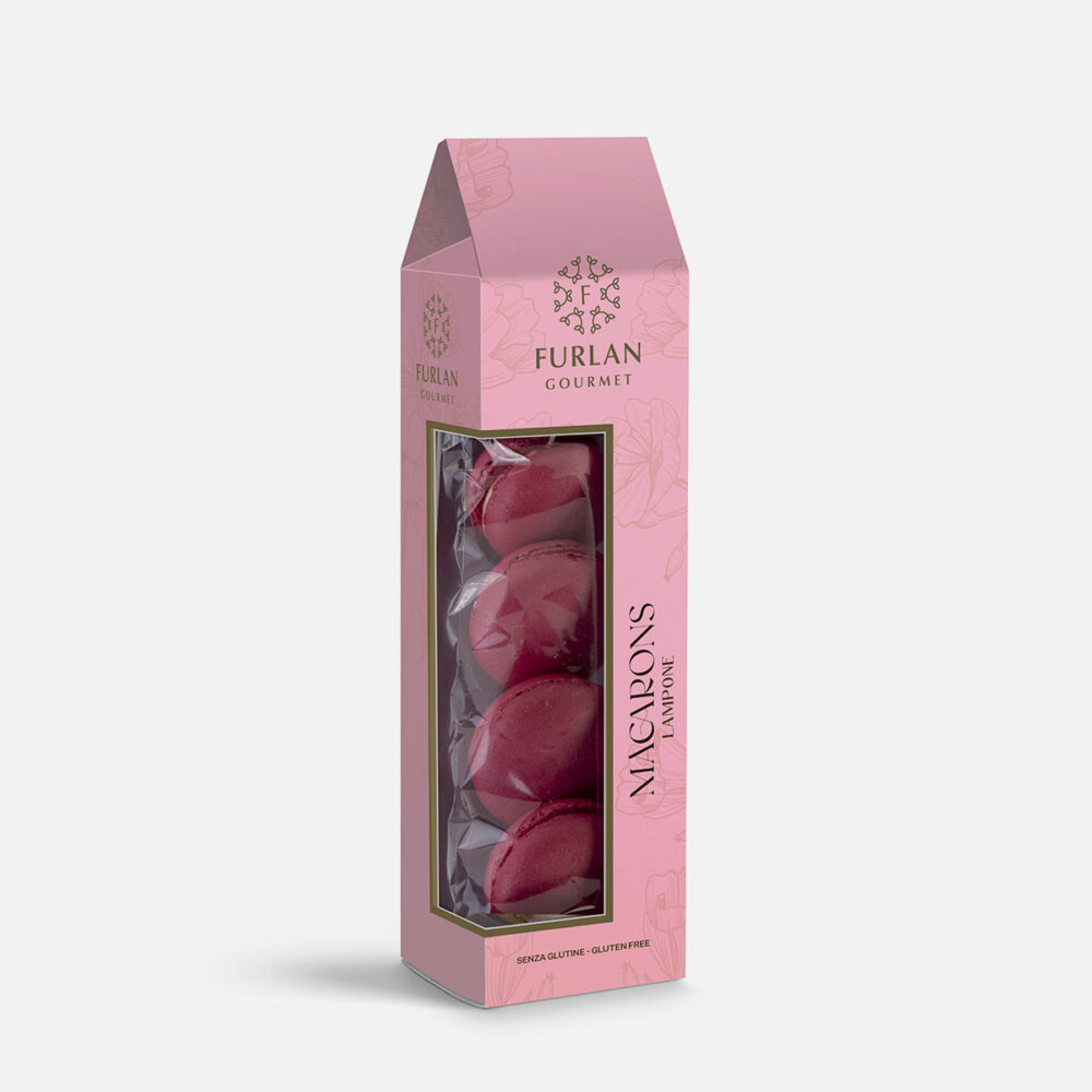 Meringhe alle Mandorle farcitura al gusto lampone - 4 Macarons