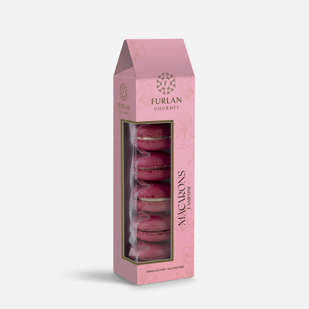 Meringhe alle Mandorle farcitura al gusto lampone - 6 Macarons