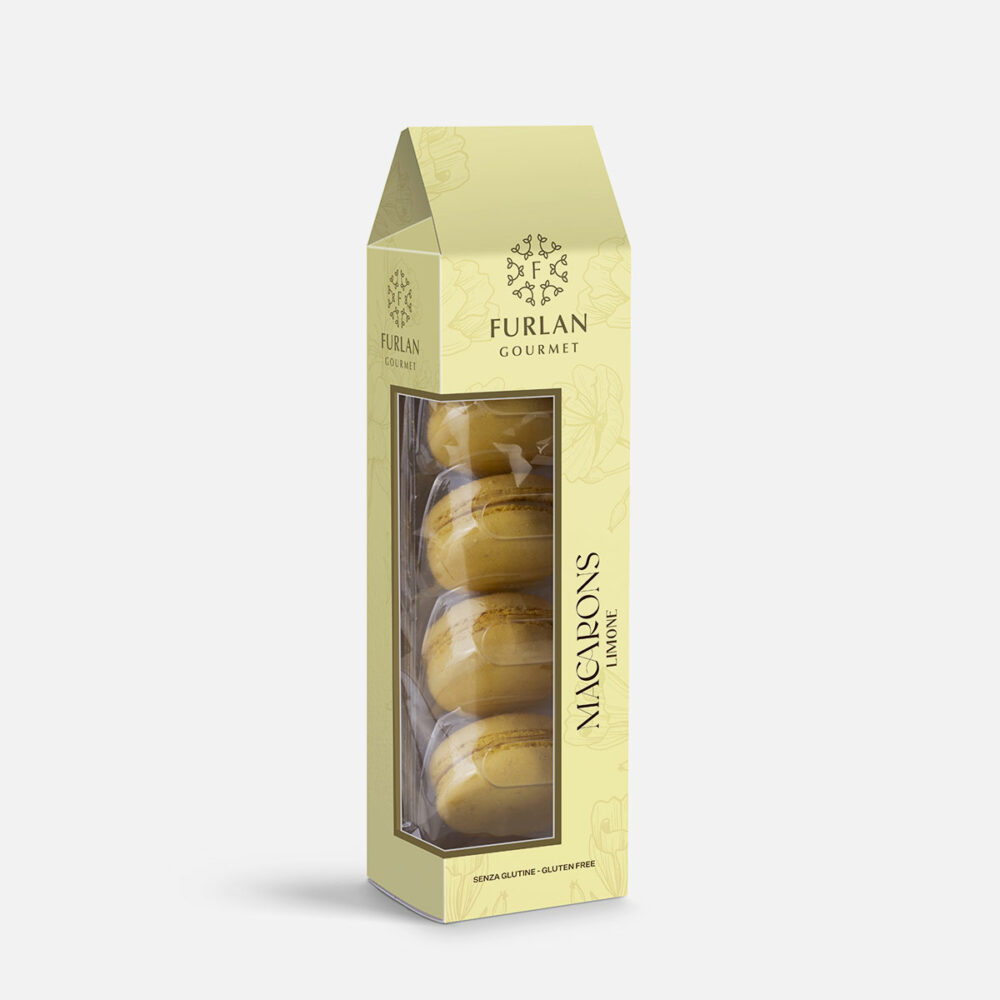 Meringhe alle Mandorle farcitura al gusto limone - 4 Macarons