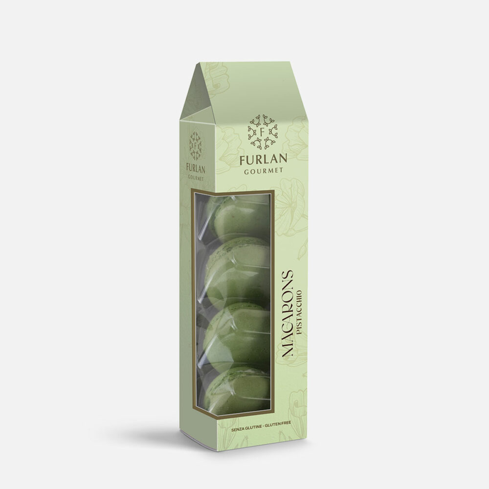 Meringhe alle Mandorle farcitura al gusto pistacchio - 4 Macarons