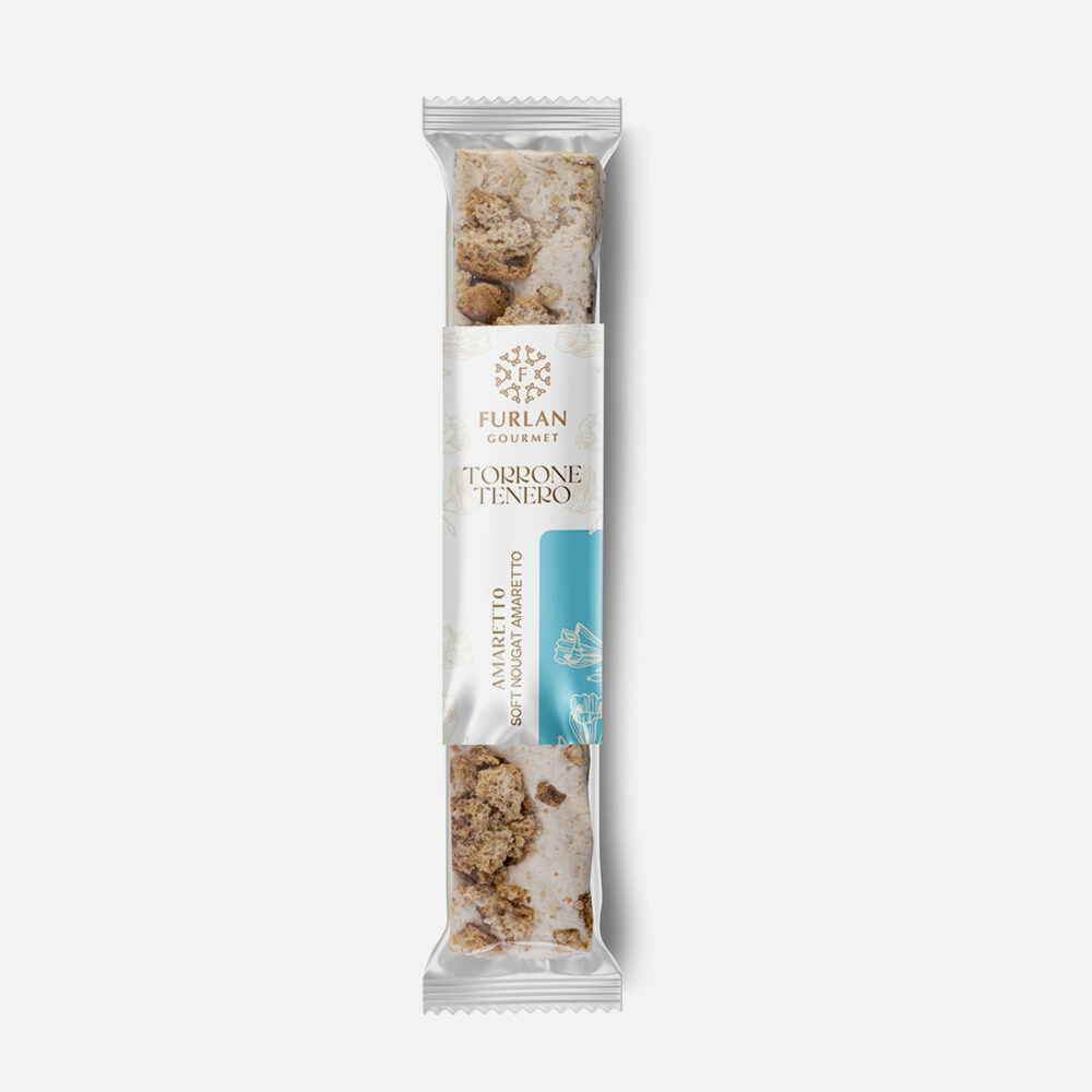 Torrone Morbido alle mandorle e amaretti - Stecca