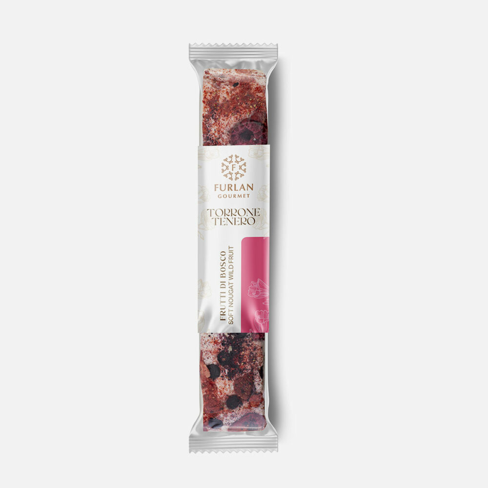 Torrone Morbido alle mandorle e frutti rossi - Stecca