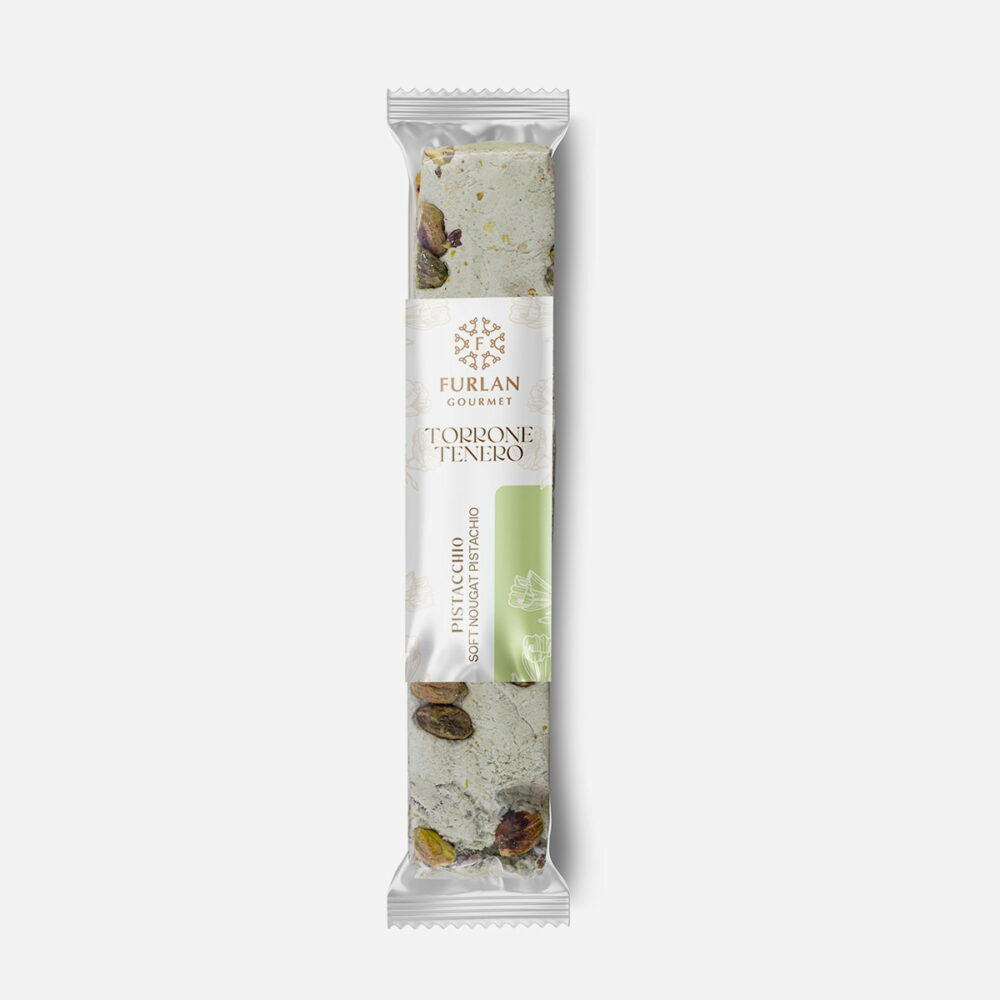 Torrone Morbido alle mandorle e pistacchio - Stecca