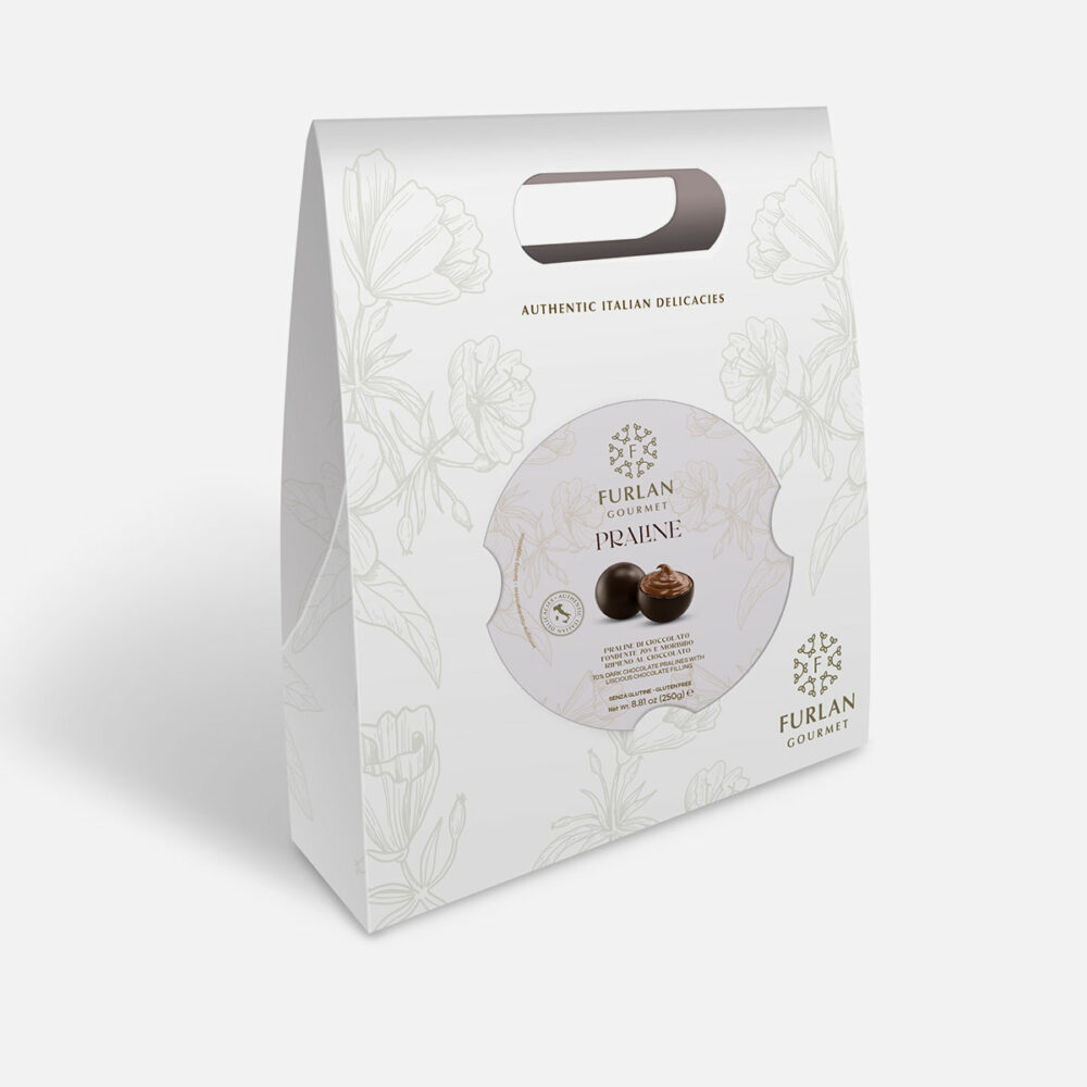 Praline di cioccolato fondente 70% e morbido ripieno al cioccolato - Bag
