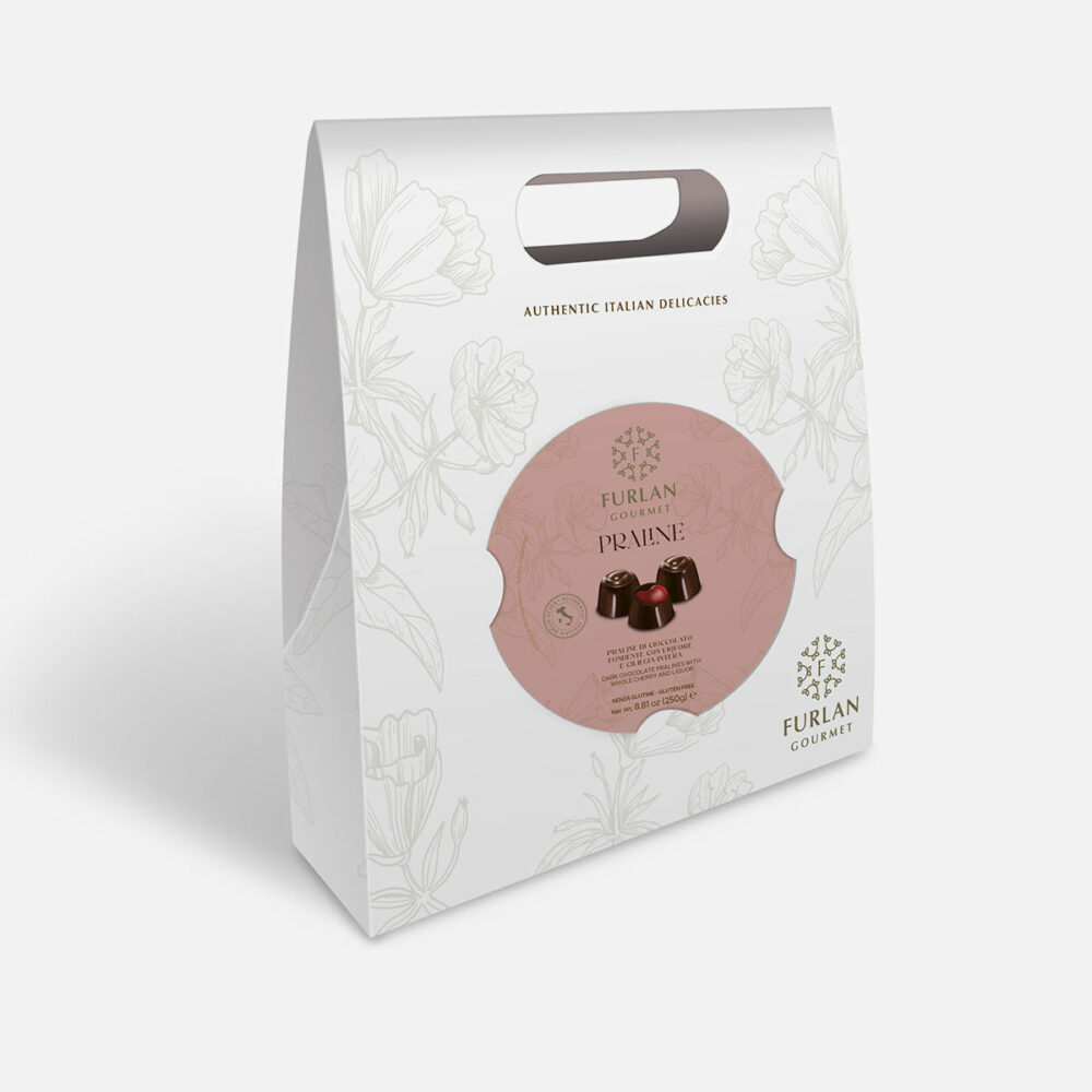 Praline di cioccolato fondente con liquore e ciliegia intera - Bag